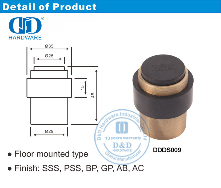 Zinc Alloy Door Stopper 锌合金门吸