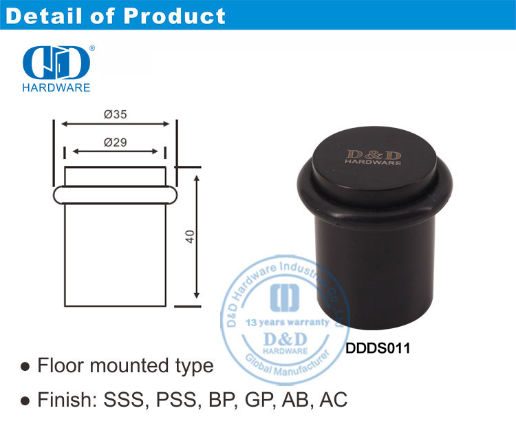 Cylindrical Door Stoppers 圆柱形门吸