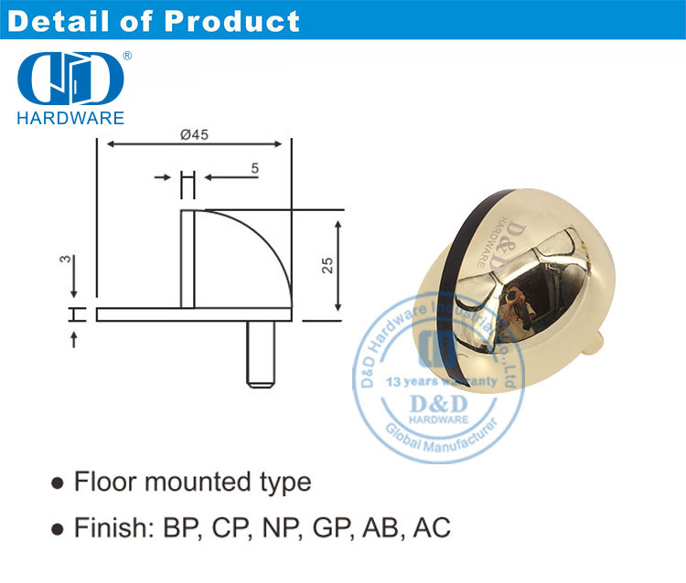 Semi Circle Door Stopper 半圆门吸