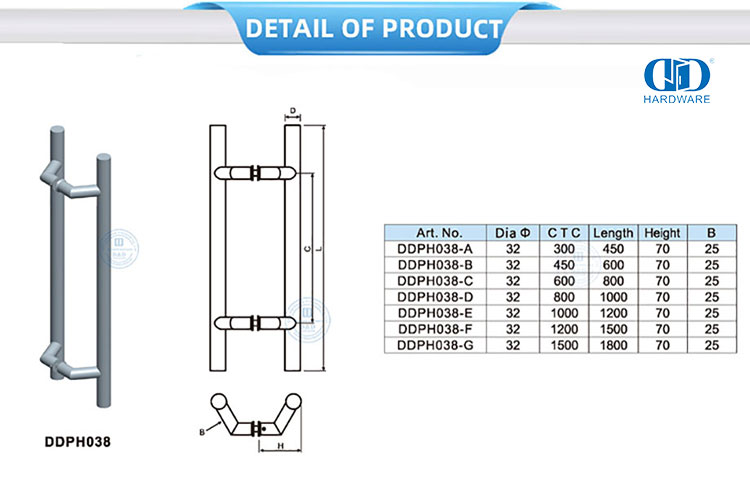 Double Sided pull handle 双面拉手