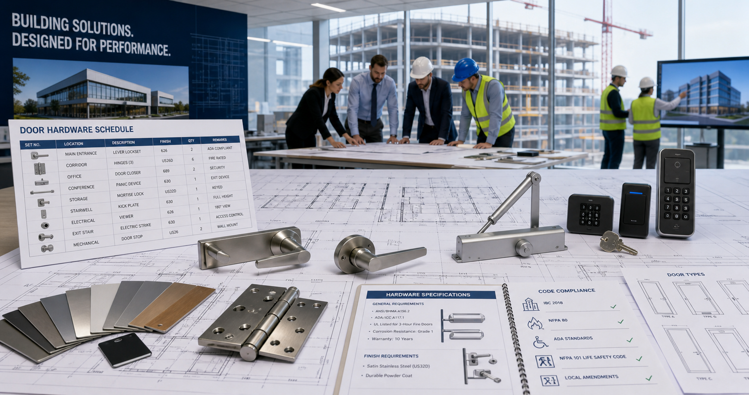Door Hardware Planning for Large-Scale Construction Projects: The Ultimate Guide to Compliance and Performance 大型建筑项目的门硬件规划:合规性和性能的终极指南