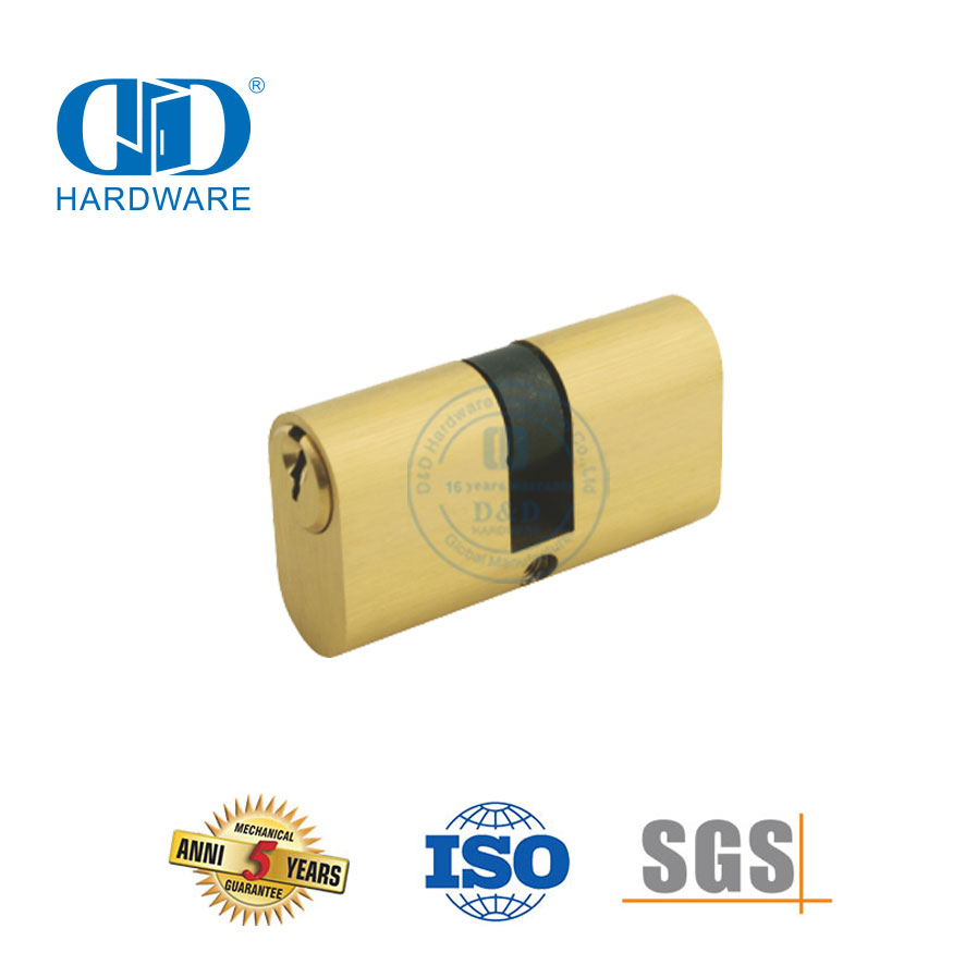 实心黄铜椭圆形欧式双开锁芯-DDLC008-70mm-SN