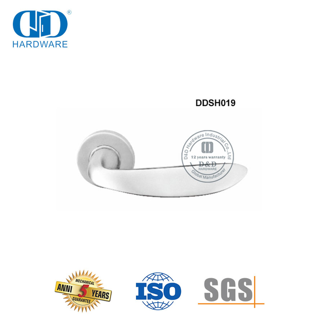 双门五金配件现代设计当代安全实心门把手-DDSH019-SSS