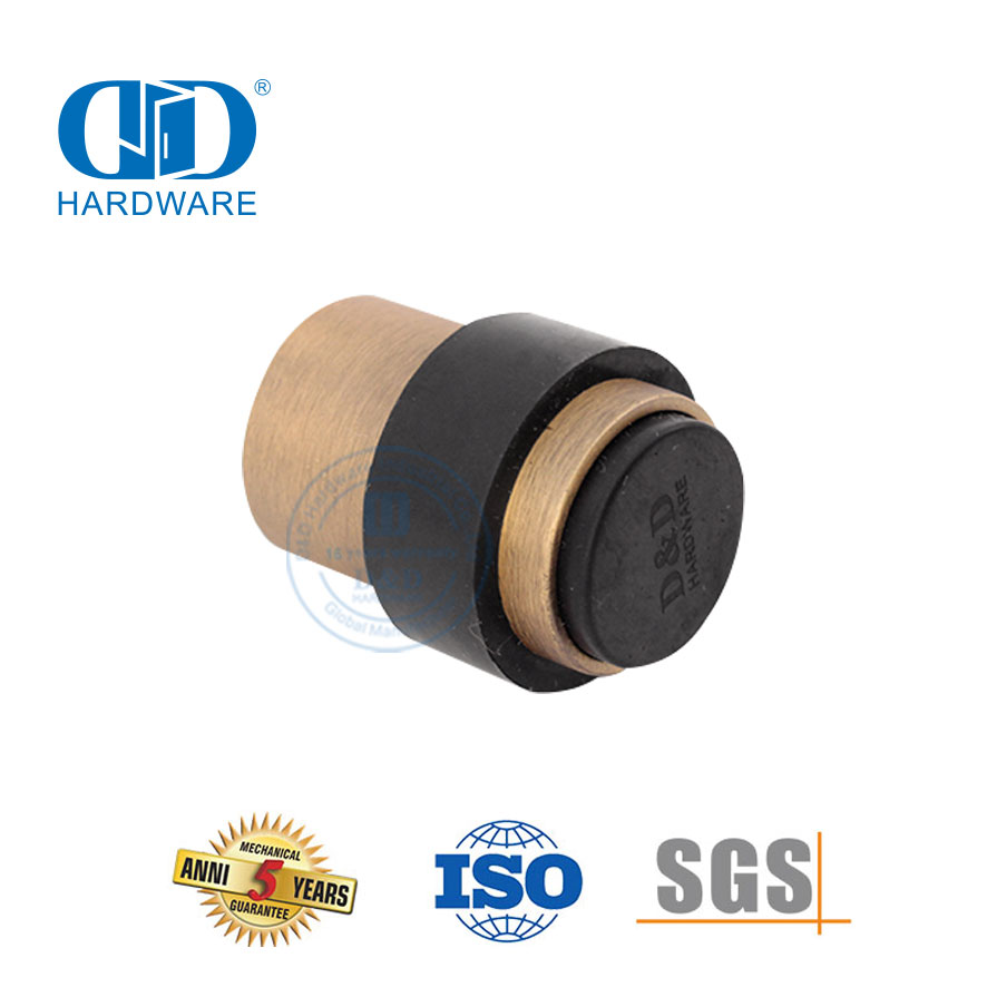 黄色古董黄铜锌合金地板门挡挂钩-DDDS009-YAB