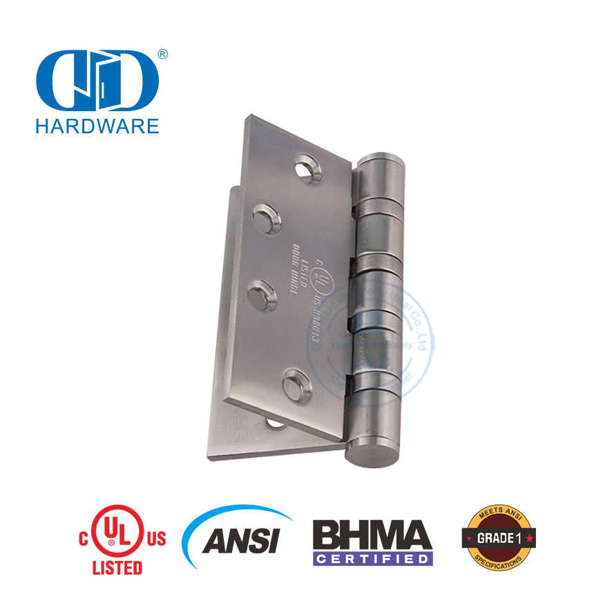 外门不锈钢 BHMA ANSI 1 级重型铰链-DDSS001-ANSI-1-4.5x4.5x4.6mm