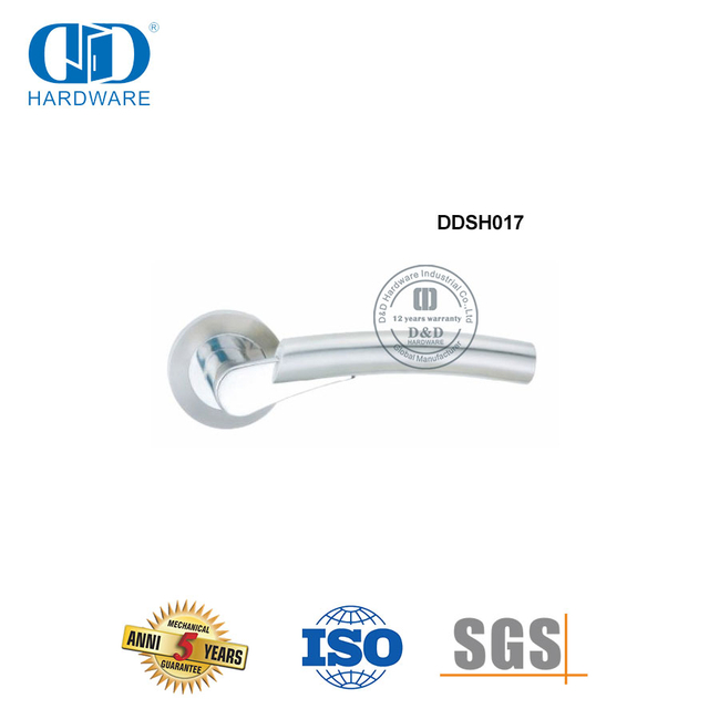 高品质新型内部 304 不锈钢管杠杆式门把手-DDSH017-SSS