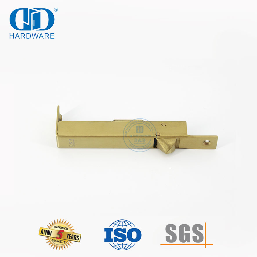 缎面黄铜侧向左右自动平开门螺栓-DDDB023-SB