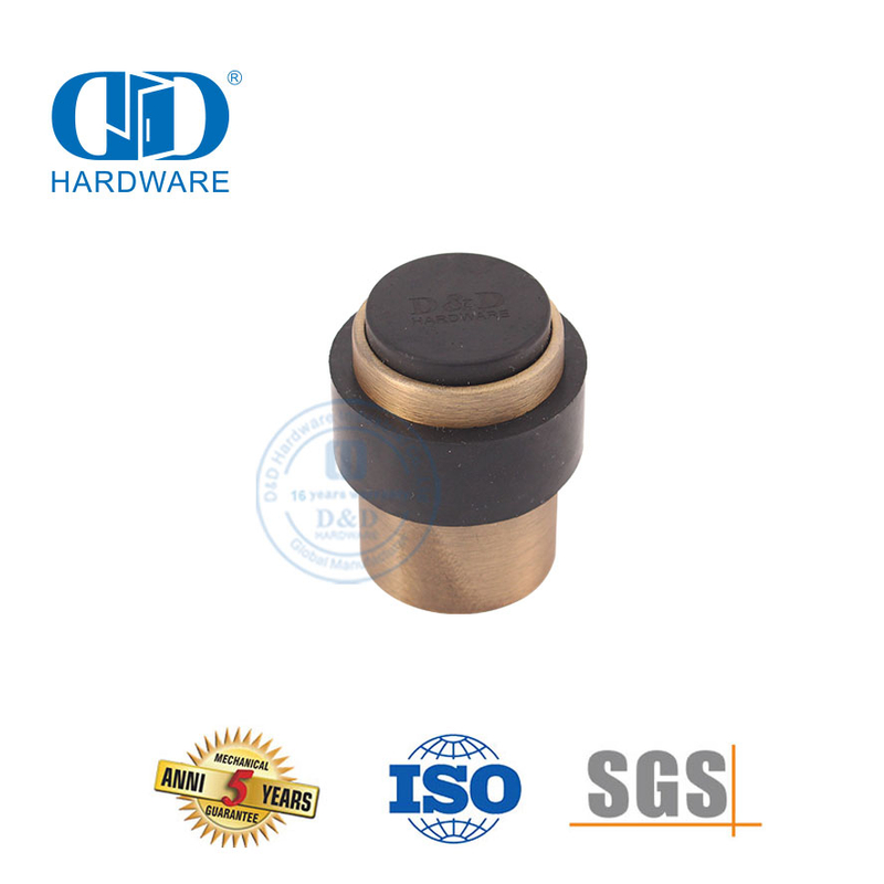 黄色古董黄铜锌合金地板门挡挂钩-DDDS009-YAB