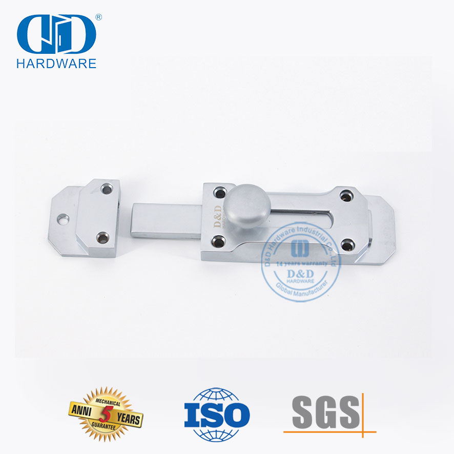 缎面镀铬 4 英寸重型高安全性筒形螺栓-DDDB025-SCP