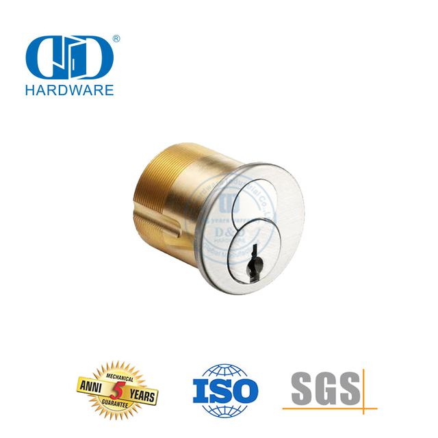 ANSI IC 芯黄铜气缸 6 针可互换芯气缸-DDLC013-29mm-SN