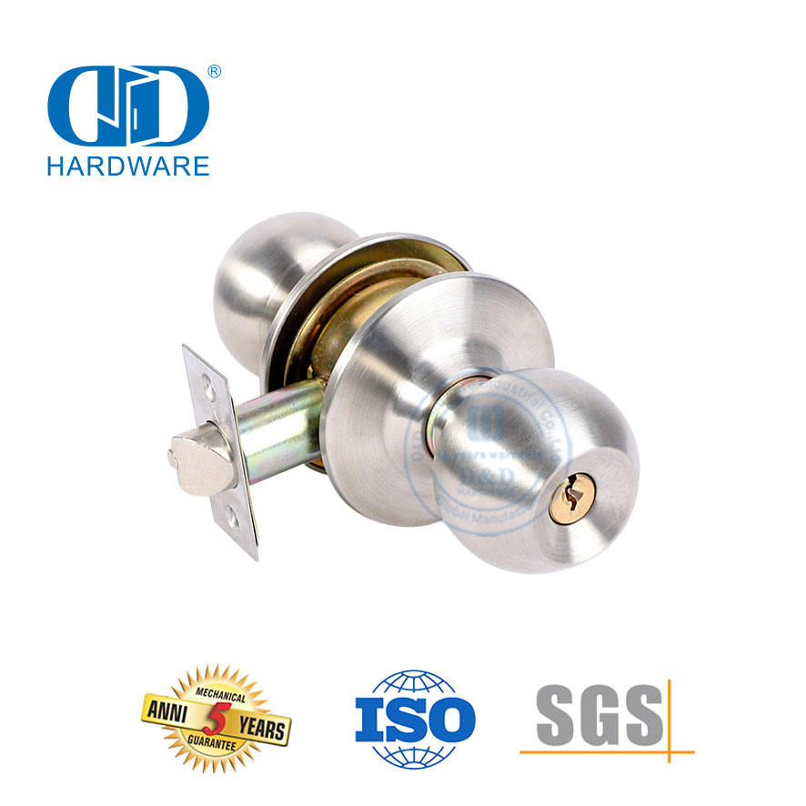 适用于平装木门的高安全标准型旋钮锁-DDLK001