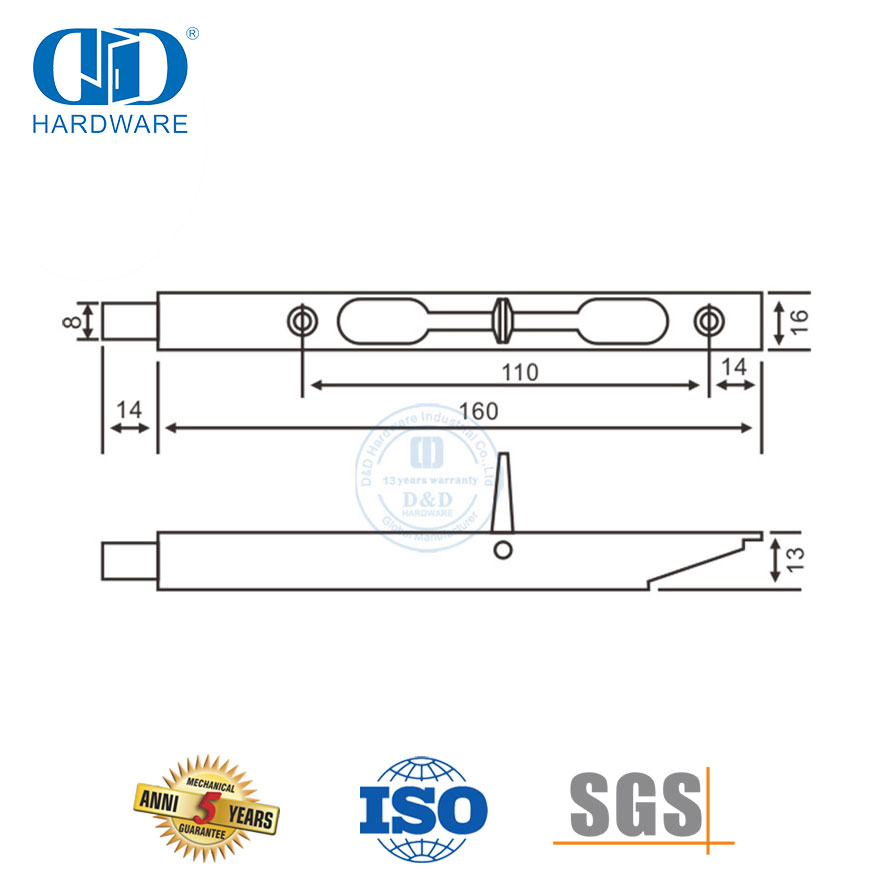 木门用不锈钢盒型埋头螺栓-DDDB007-SSS