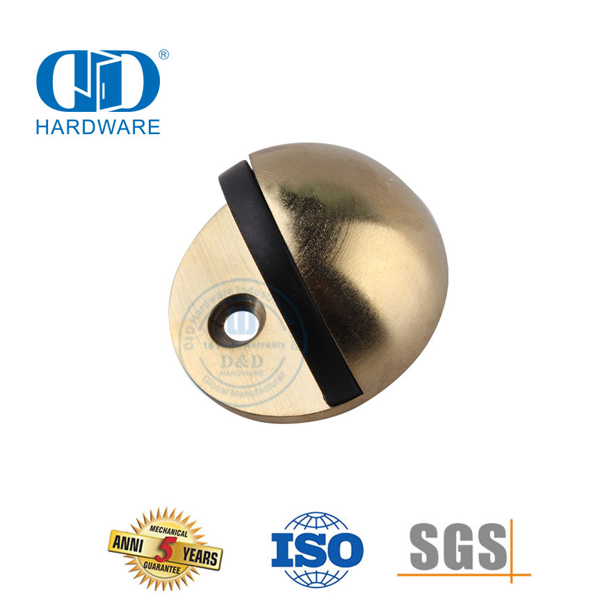 缎面黄铜门五金耐用落地式锌合金门吸-DDDS004-SB