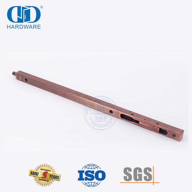 适用于木门的仿古铜不锈钢 12 英寸平头门栓-DDDB008-AC