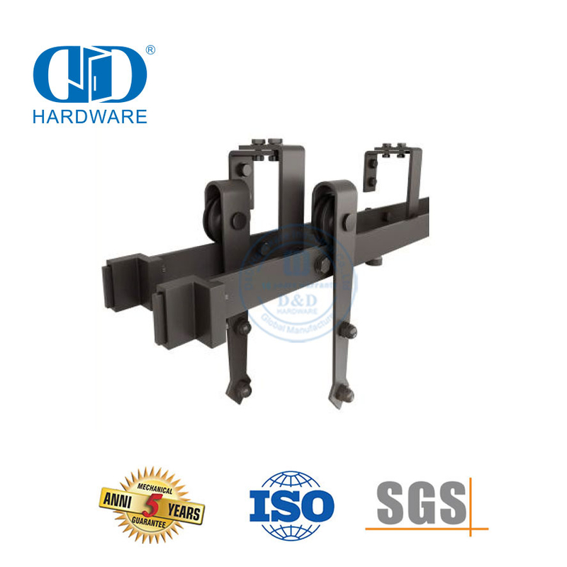 不锈钢卷帘工业静音黑色外观双套件滑动谷仓门五金门滚轮五金-DDBD024