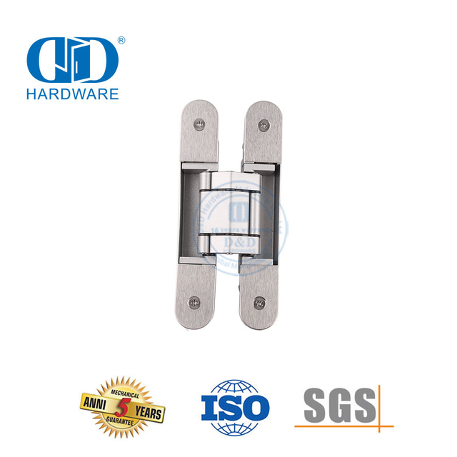锌合金铰链 3D 隐形隐藏五金缓闭重型对接商用内外门铰链-DDCH008-G80