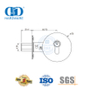 花环锌合金黄铜钥匙单双锁芯门锁管式可调节可上锁旋钮锁具适用于政府酒店门-DDLK022