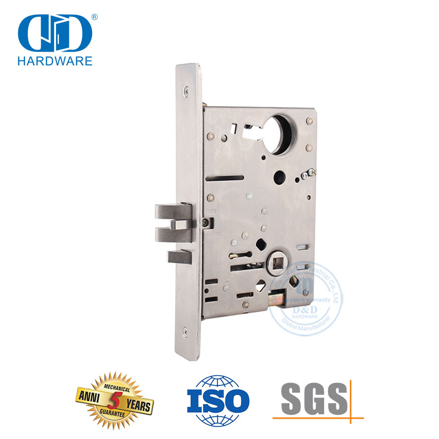现代设计美标 ANSI 不锈钢安全家具五金木室内门插芯锁 -DDAL31