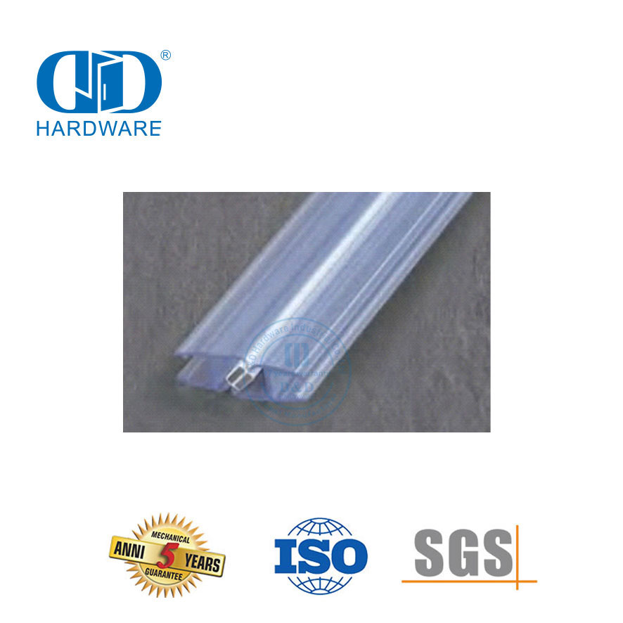 橡胶密封条玻璃门配件淋浴门推拉玻璃门浴室PVC防水密封条-DDWS003