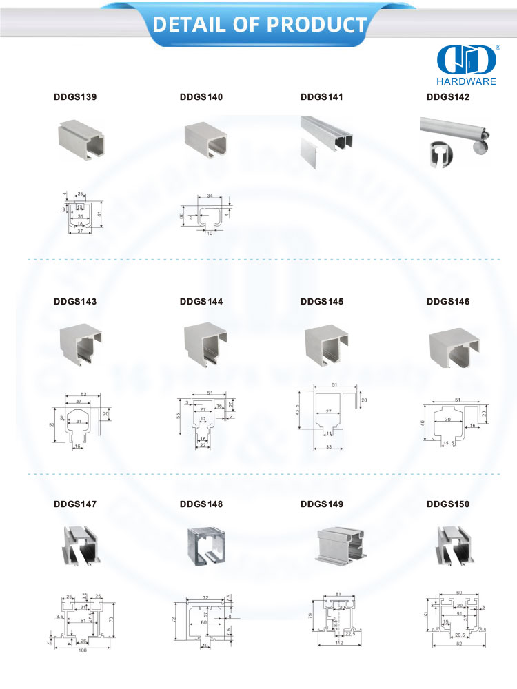 OEM 不锈钢型材导轨玻璃配件浴室卫生间推拉门挂滚轮-DDGS149