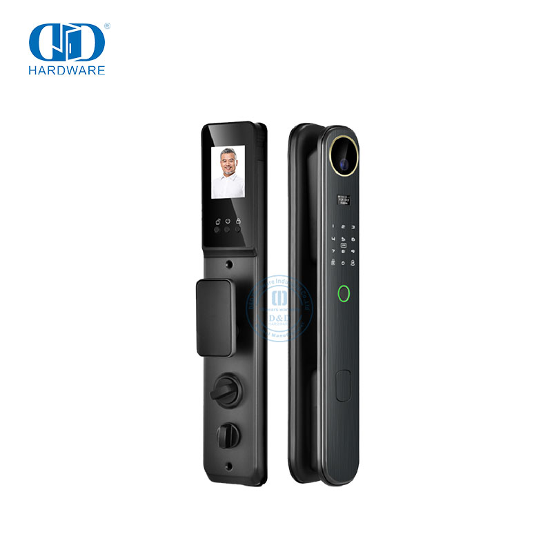 人脸识别指纹户外智能门锁带摄像头远程视频通话-DDEL024