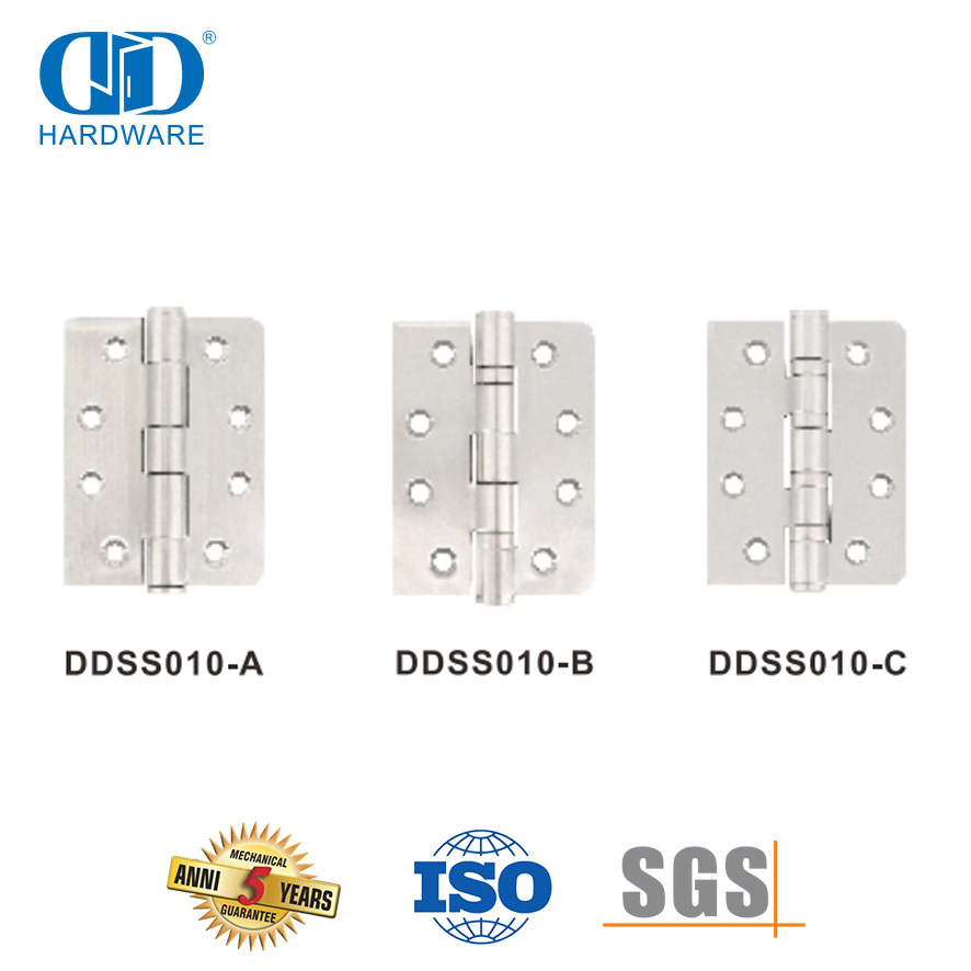 不锈钢一圆角一方角门铰链-DDSS010