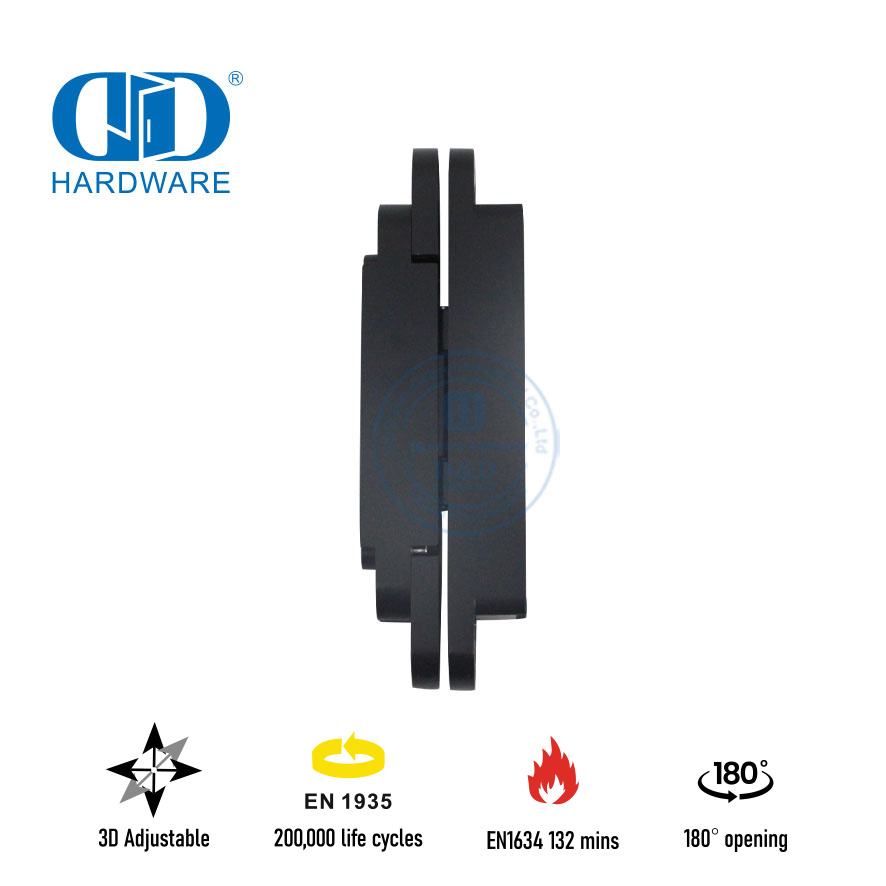 不同饰面锌合金 3D 隐藏式安全可调室内门铰链-DDCH008-G40