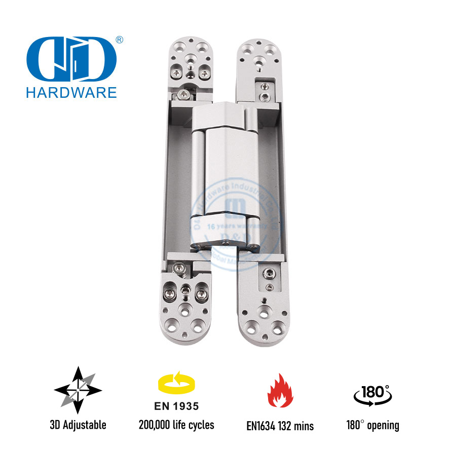 120公斤可调节隐藏式门铰链 EN1935 适用于防火金属门-DDCH008-G120