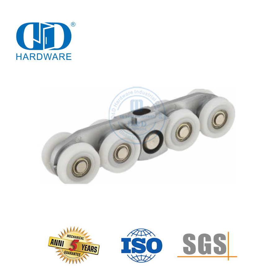 耐用不锈钢推拉门挂滚轮玻璃配件套装浴室门配件-DDGS151