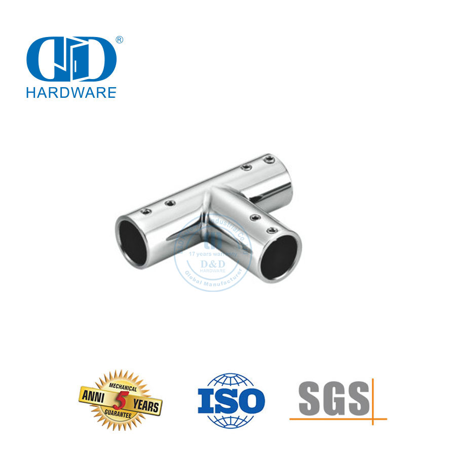 不锈钢圆管连接器商用淋浴间系统玻璃面板支架连接器-DDSC036