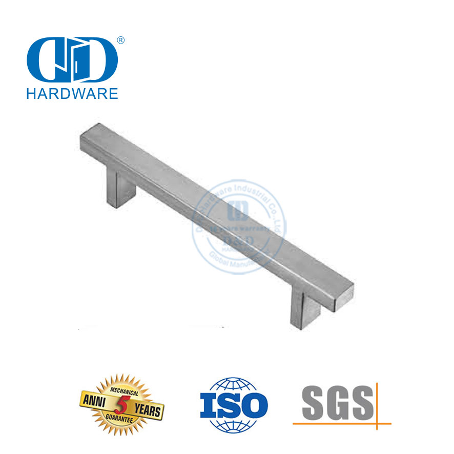 Temax 现代 T 型不锈钢豪华现代家具柜内门拉手-DDFH020