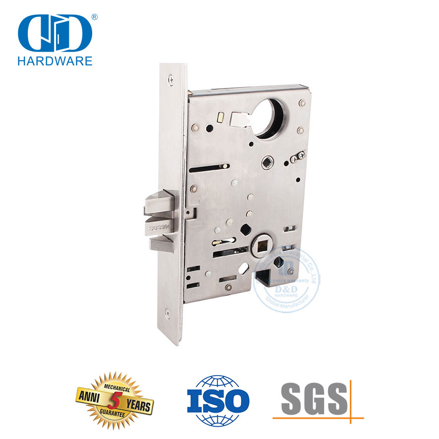 高品质美国实心不锈钢窗扇插销豪华入户门插芯锁-DDAL09