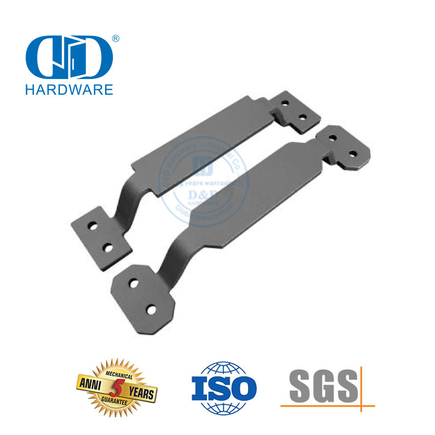 不锈钢车库棚黑色实心钢门拉手适用于滑动谷仓门外门五金拉手-DDBD122