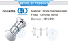 中国制造商浴室镀铬不锈钢淋浴间旋钮门把手旋钮-DDSK006