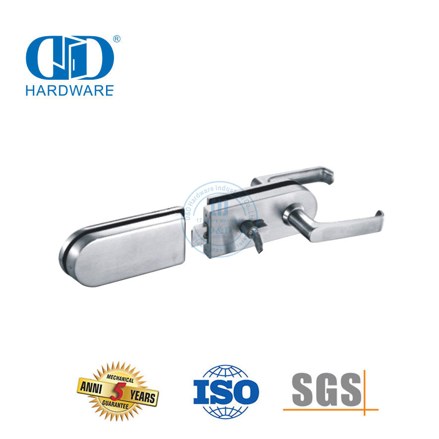 不锈钢角锁五金配件玻璃门把手贴片钥匙锁-DDGL001