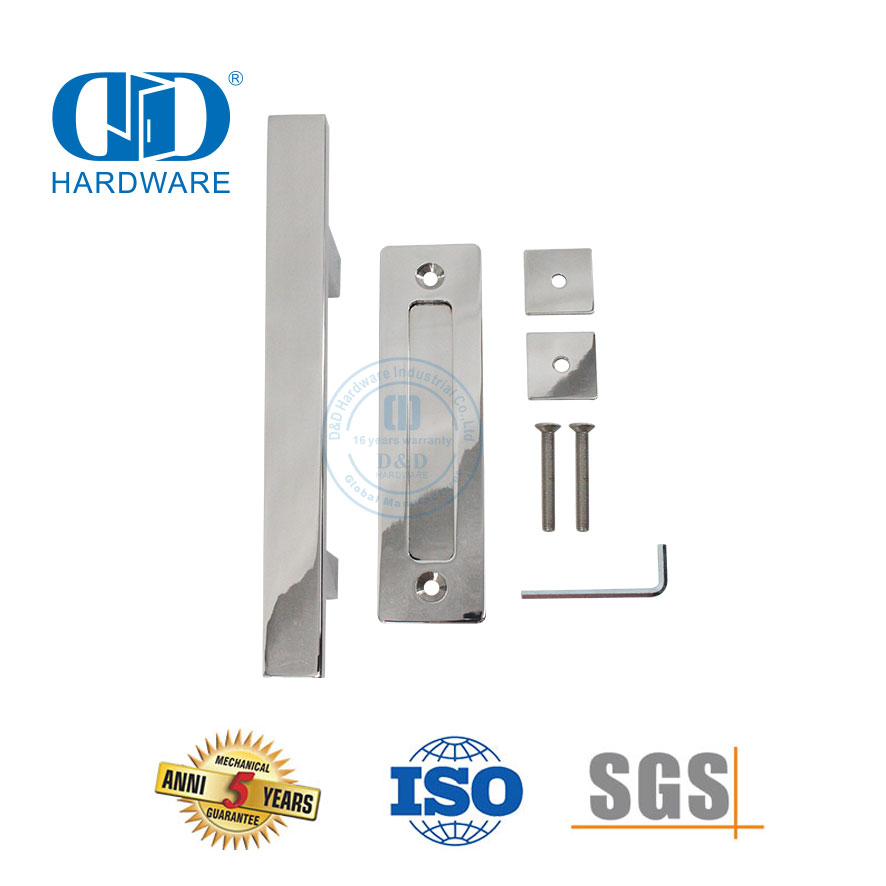 不锈钢家用洗衣房推拉门五金 PSS 饰面谷仓门把手套装-DDBD103 PSS