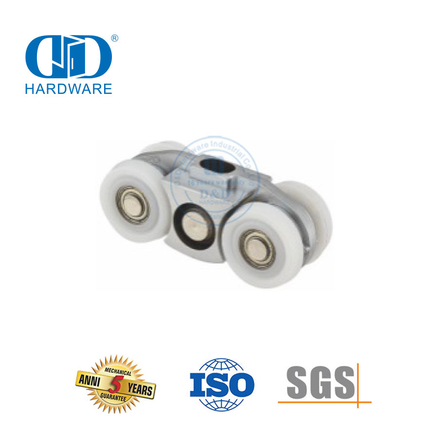 耐用不锈钢推拉门挂滚轮玻璃配件套装浴室门配件-DDGS151