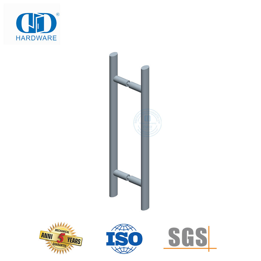 缎面 304 不锈钢双面浴室淋浴门把手适用于玻璃门-DDPH038