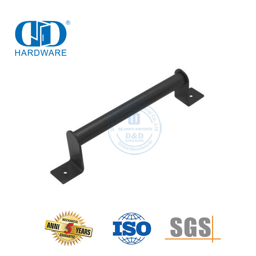 不锈钢滑动手柄重型粉末涂层黑色拉手谷仓门把手-DDBD098