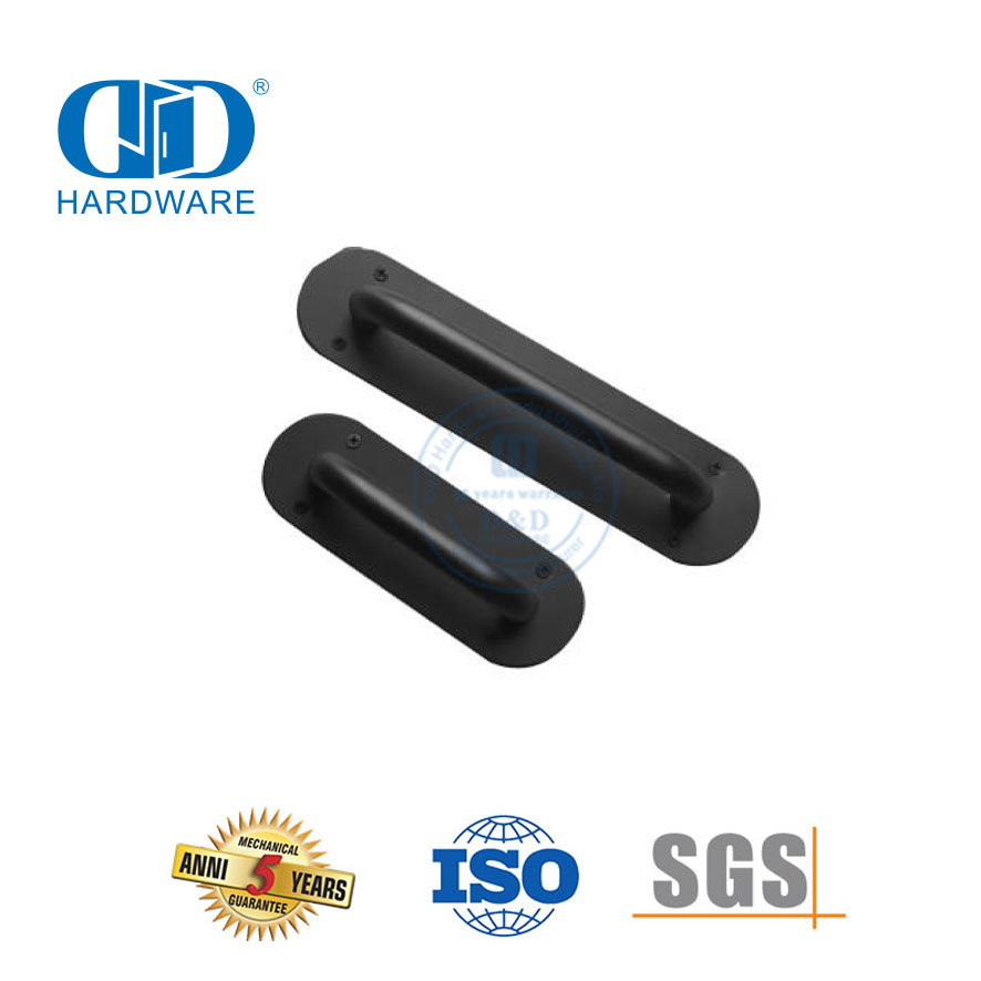 不锈钢黑色滑动平拉谷仓门家具把手适用于衣柜橱柜抽屉-DDBD107