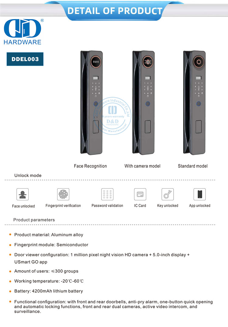 指纹解锁智能锁