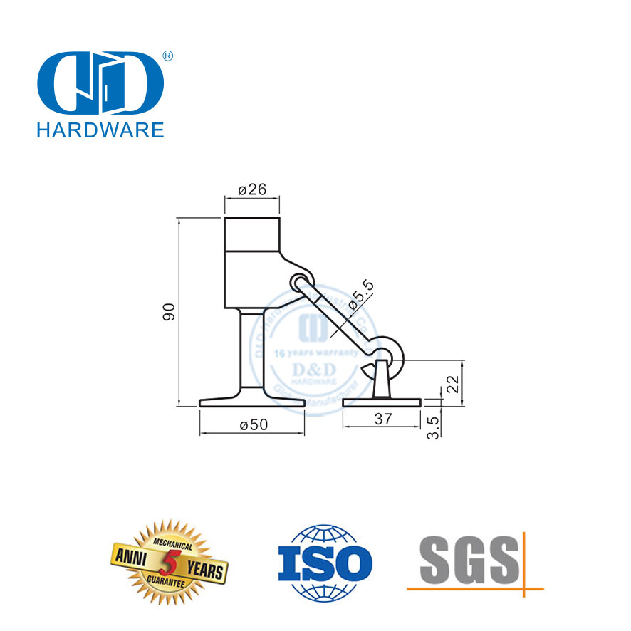 中国供应商住宅建筑不锈钢重型门挡-DDDS038