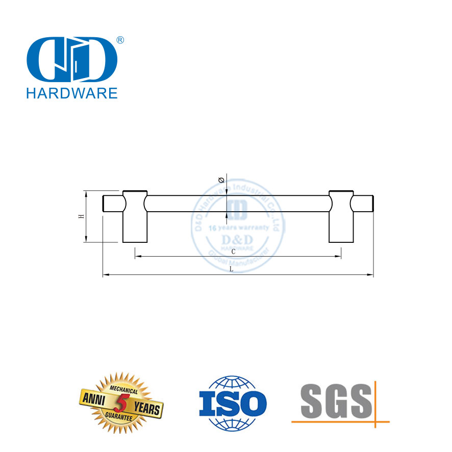 商用门把手定制金属单面木门拉手单面推拉门拉手-DDFH031
