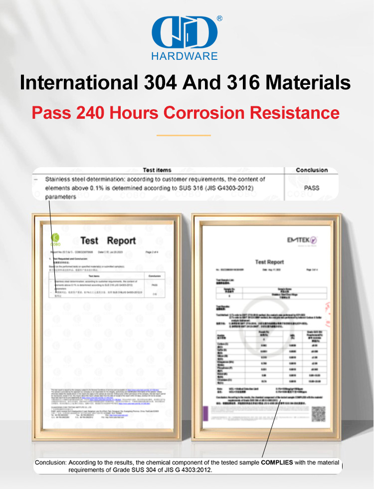 适用于政府办公室门的 ANSI 1 级 BHMA 重型安全铰链-DDSS001-ANSI-1-5x5x4.8mm