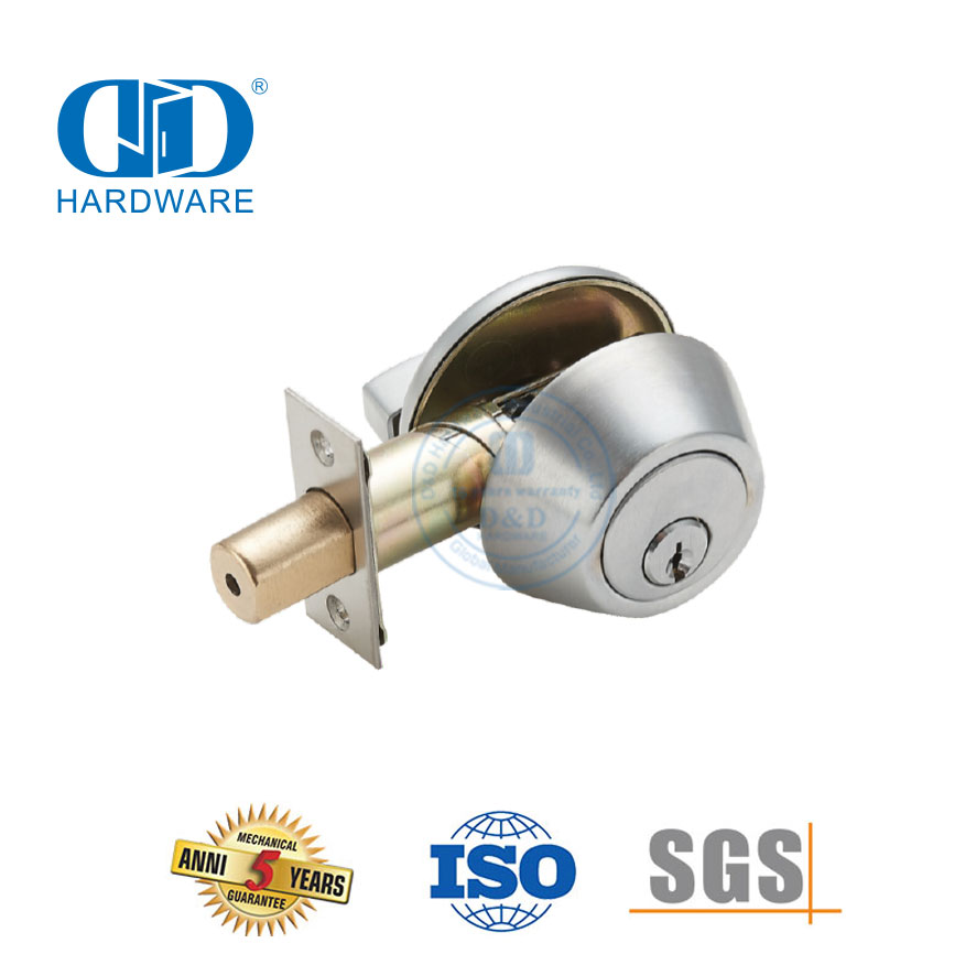 重型单锁芯门锁外旋内黄铜可调节可上锁旋钮锁具适用于内前门-DDLK027