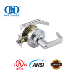 管状 ANSI 1 级高安全性钥匙孔平滑开启可锁锁用于商业室内门锁-DDLK009
