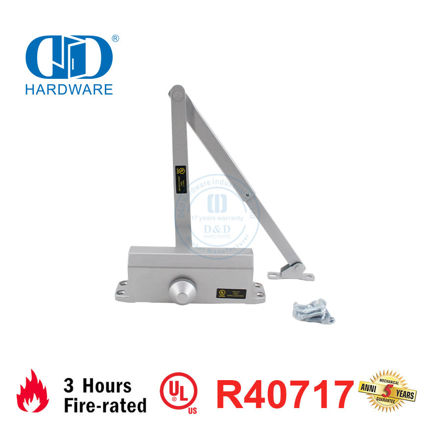 精美设计 UL 认证防火 3 小时铝合金止回液压入口闭门器-DDDC051