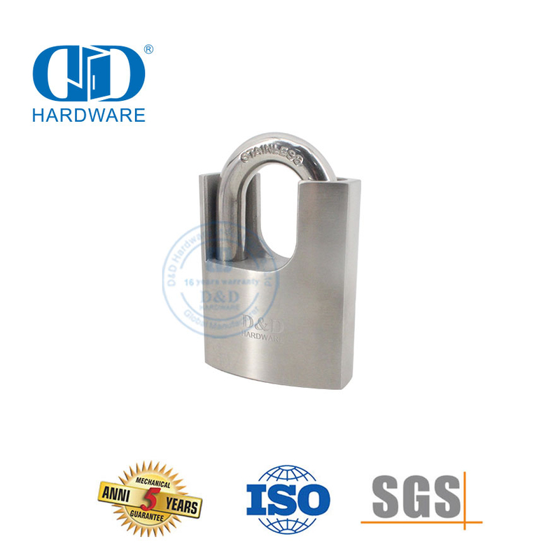 不锈钢耐用安全万能钥匙防水不可切割商用家具五金户外学校门锁挂锁-DDPL006-50mm