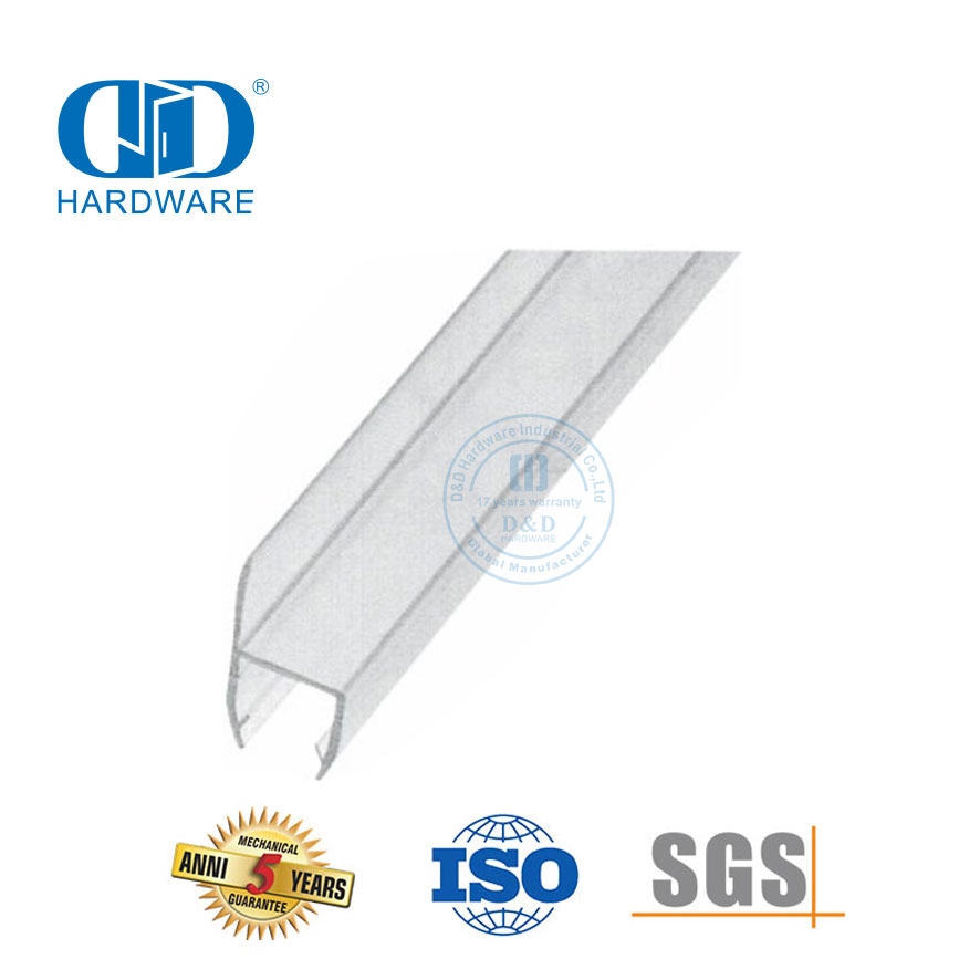 家用玻璃门配件防水硅橡胶密封条磁性密封条-DDWS009