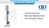 不锈钢顶部枢轴杆短玻璃门系统玻璃五金件玻璃门枢轴-DDGP001
